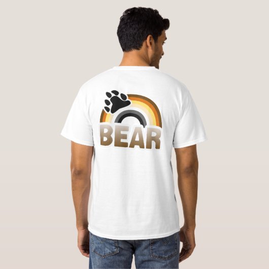 T-SHIRT DRAPEAU D'ARC-EN-CIEL D'OURS (Dos entier)