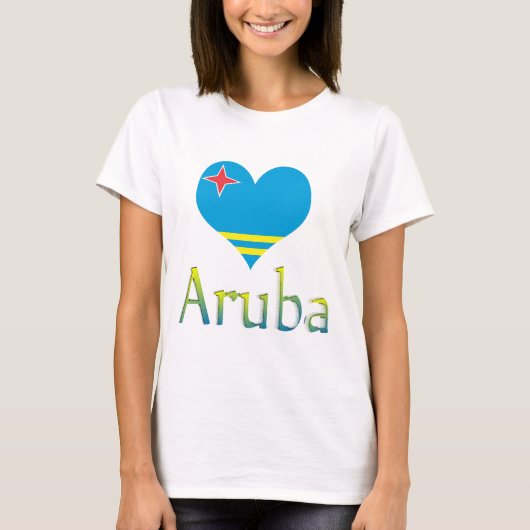 T-shirt Drapeau d'Aruba (Devant)