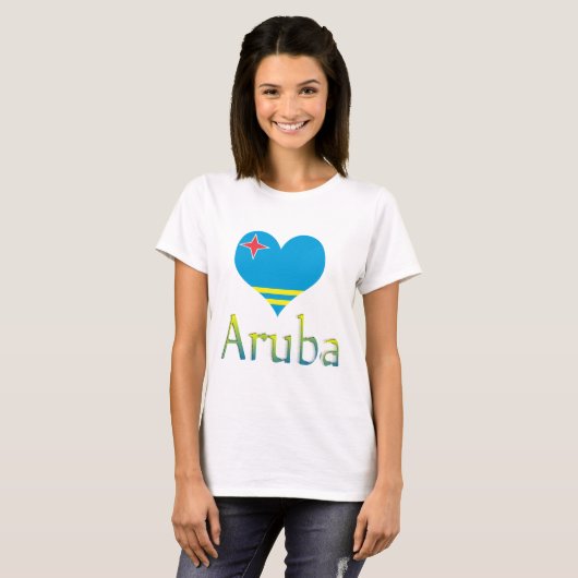 T-shirt Drapeau d'Aruba (Devant entier)