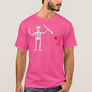 T-shirt Drapeau de barbe noire Squelette