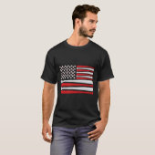 T-shirt Drapeau de baseball américain Clic - Drapeau de ba (Devant entier)