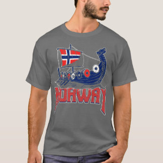 T-shirt Drapeau de bateau de Norvège