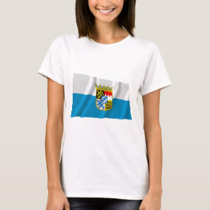 T-shirt Drapeau de Bavière/de Bavière avec des bras
