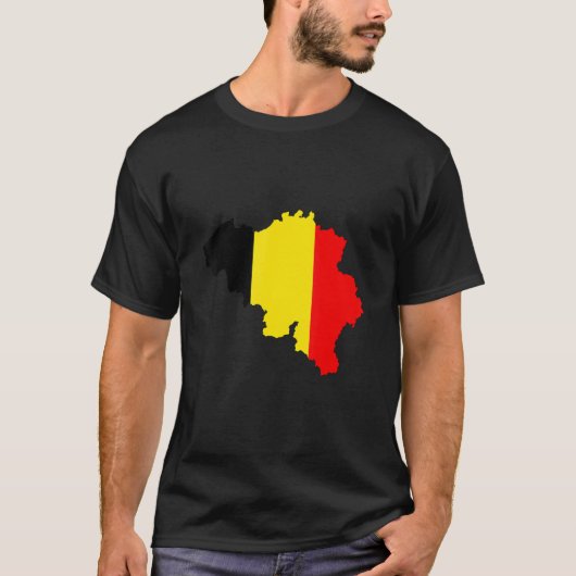 T-shirt Drapeau de Belgique contour Belgique (Devant)