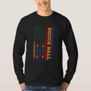 T-shirt Drapeau de boule de Bocce Jeu de quilles italien B