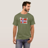 T-shirt Drapeau de brosse de la Norvège (Devant entier)
