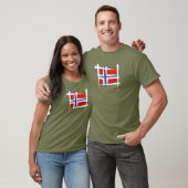 T-shirt Drapeau de brosse de la Norvège (Unisexe)