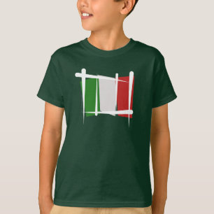 T-shirt Drapeau de brosse de l'Italie