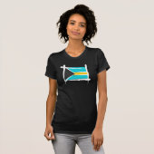 T-shirt Drapeau de brosse des Bahamas (Devant entier)