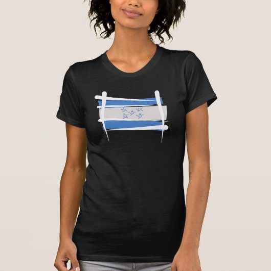 T-shirt Drapeau de brosse du Honduras (Devant)