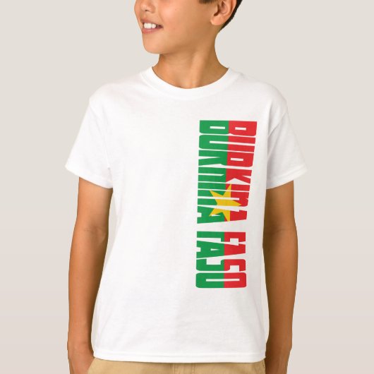 T-shirt Drapeau de Burkina Faso (Devant)