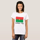 T-shirt Drapeau de Burkina Faso (Devant entier)