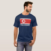 T-shirt Drapeau de Calgary, CANADA (Devant entier)
