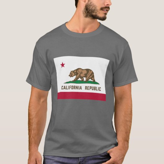T-shirt Drapeau de Californie surdimensionné 2 (Devant)