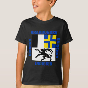 T-shirt Drapeau de canton de Graubunden Suisse