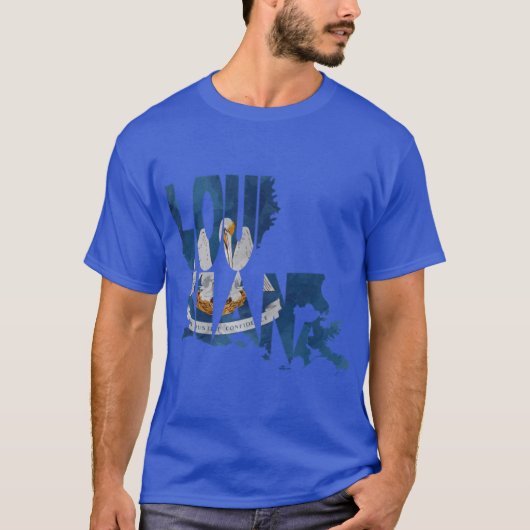 T-shirt Drapeau de carte typographique (Devant)