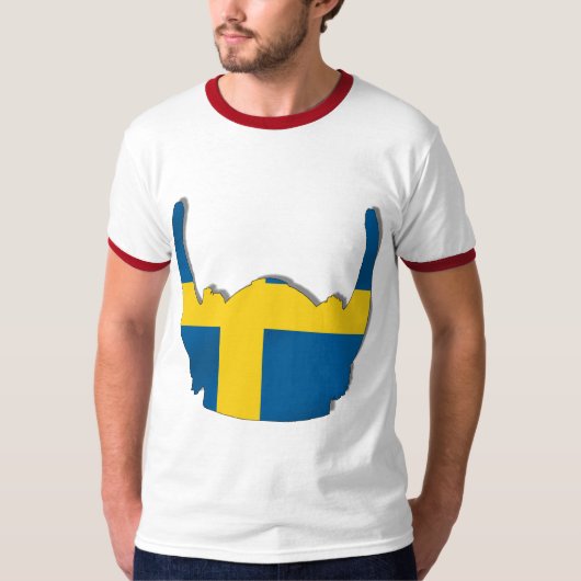 T-shirt Drapeau de casque de Viking de Suédois des (Devant)