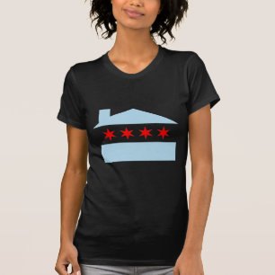 T-shirt Drapeau de Chambre de Chicago