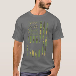 T-shirt Drapeau de chasse aux cerfs de Camo