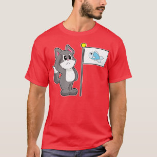T-shirt Drapeau de chat