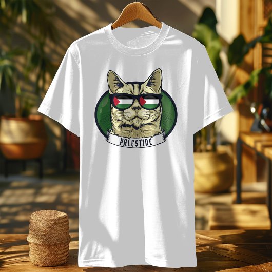 T-shirt drapeau de chat de palestine