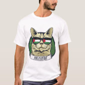 T-shirt drapeau de chat de palestine (Devant)