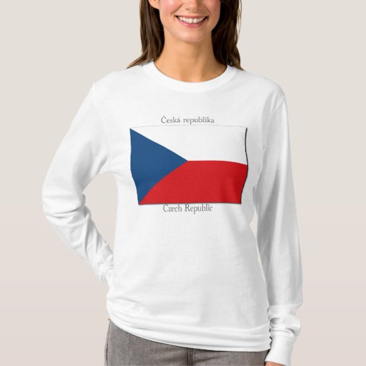 T-shirt Drapeau de chemise de République Tchèque (Devant)