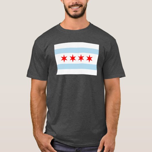 T-shirt Drapeau de Chicago Blizzard Blue (Devant)