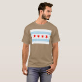 T-shirt Drapeau de Chicago rétro (Devant entier)