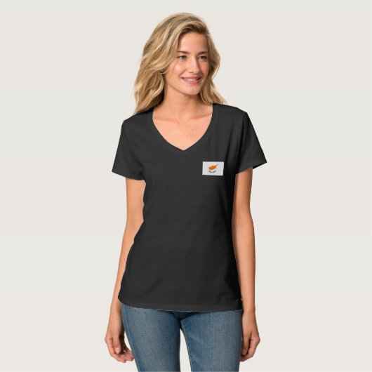 T-Shirt (Drapeau de Chypre) (Devant entier)