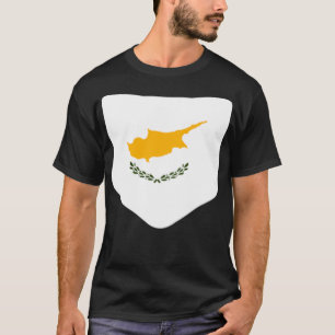 T-shirt Drapeau de Chypre avec poche imprimée du drapeau c