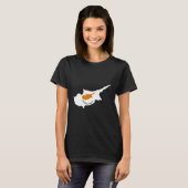 T-shirt Drapeau de Chypre contour de Chypre (Devant entier)