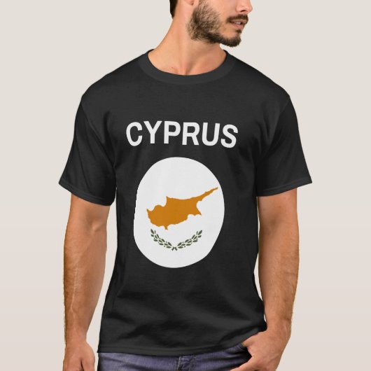 T-shirt Drapeau de Chypre Moderne (Devant)