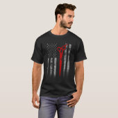 T-shirt Drapeau de ciseaux de barbier - Drapeau de barbier (Devant entier)