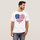 T-shirt Drapeau de coeur (Devant entier)