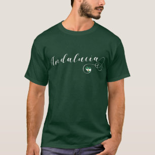 T-shirt Drapeau de coeur d'Andalucía, Andalousie, Espagne