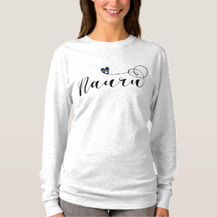 T-shirt Drapeau de coeur Nauru, I Love Nauru, République d