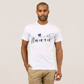 T-shirt Drapeau de coeur Nauru, I Love Nauru, République d (Devant entier)