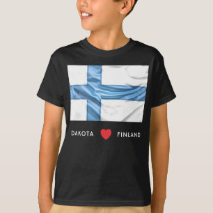 T-shirt Drapeau de coeur traditionnel finlandais