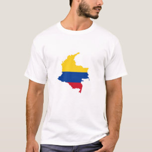 T-shirt Drapeau de Colombie, Carte Colombienne, Mapa, Colo