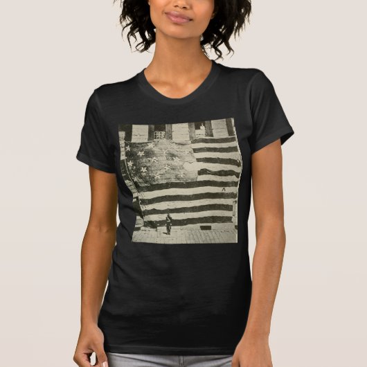 T-shirt Drapeau de combat militaire américain Star Spangle (Devant)
