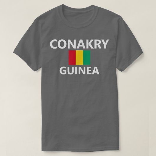 T-shirt Drapeau de Conakry Guinée (Design devant)
