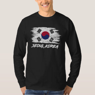 T-shirt Drapeau de Corée du Sud Rétro Corée du Sud Pays Fa