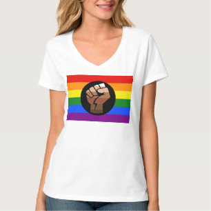 T-shirt Drapeau de couleur des personnes queer de Slippery