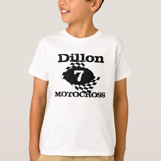 T-shirt Drapeau de course Motocross (Devant)