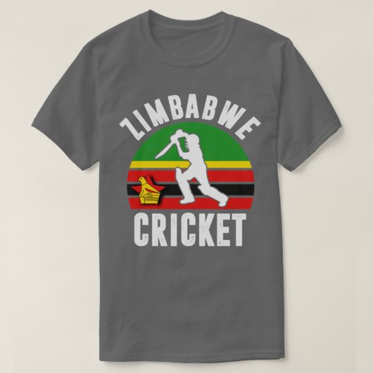 T-shirt Drapeau de cricket du Zimbabwe (Design devant)