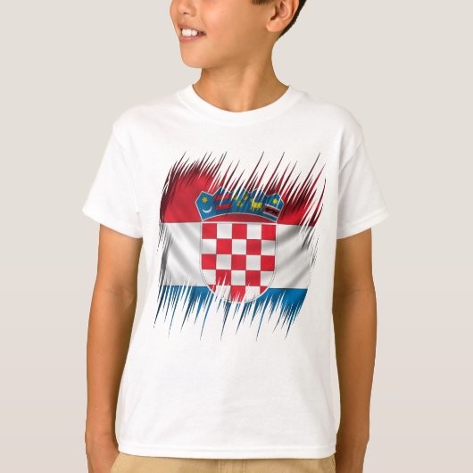 T-shirt Drapeau de Croate de défibreurs (Devant)