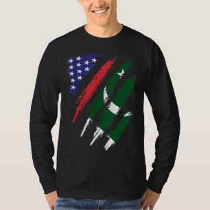 T-shirt Drapeau de croissance Pakistan Amérique USA Patrio
