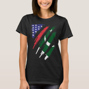 T-shirt Drapeau de croissance Pakistan Amérique USA Patrio