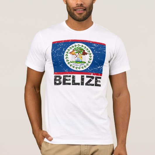 T-shirt Drapeau de cru de Belize (Devant)